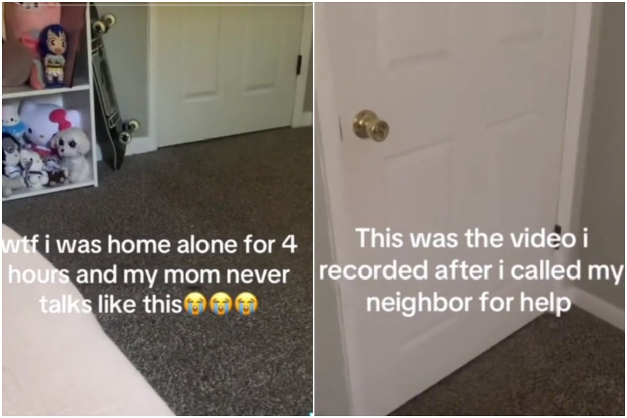Terrifying 'intruder' captured on camera by girl left home alone
