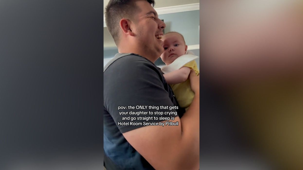 Parents discover only way to stop their baby crying is by listening to Pitbull