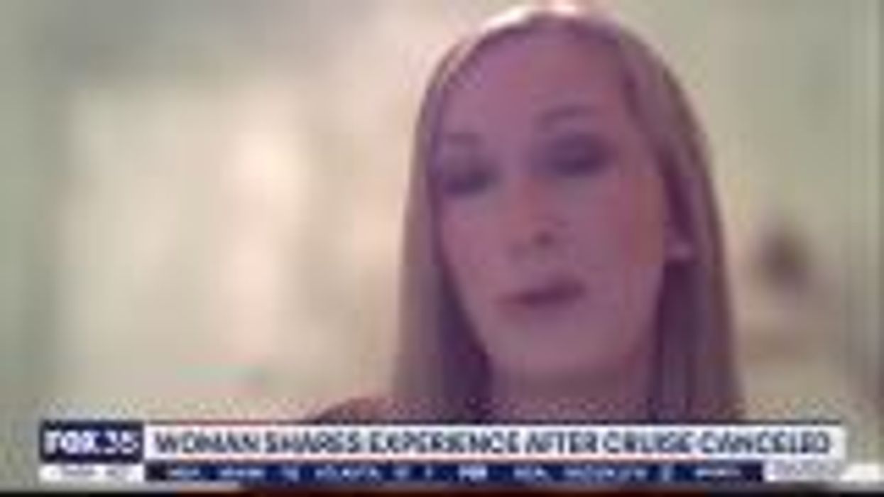 Woman gets stuck in cruise ship slide over the ocean and it's giving people anxiety