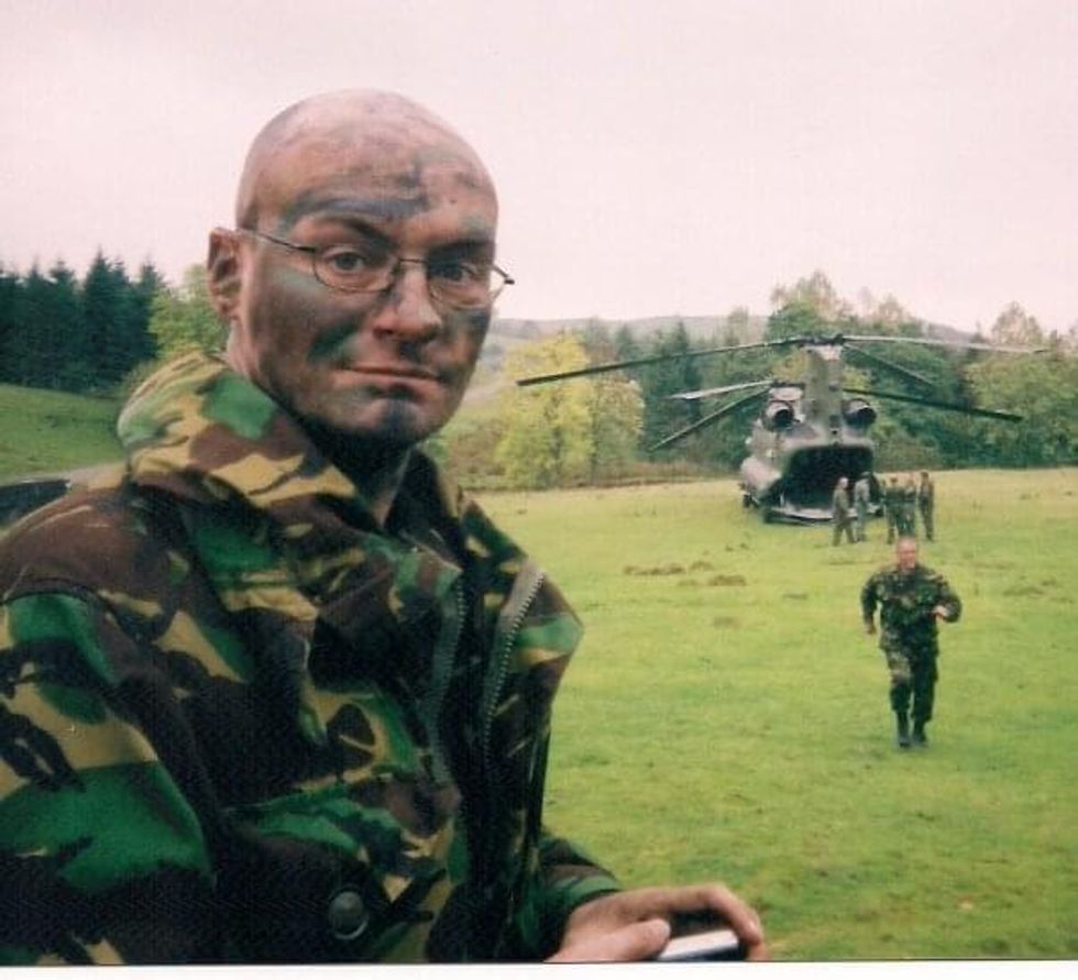 Paul served as a reservist in the British Army