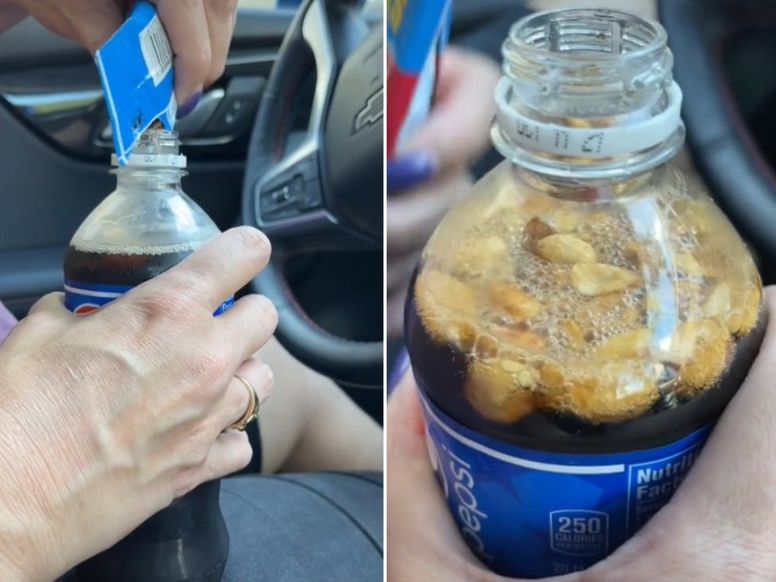 Woman divides TikTok over 'Southern delicacy' of adding peanuts to bottle  of Coke