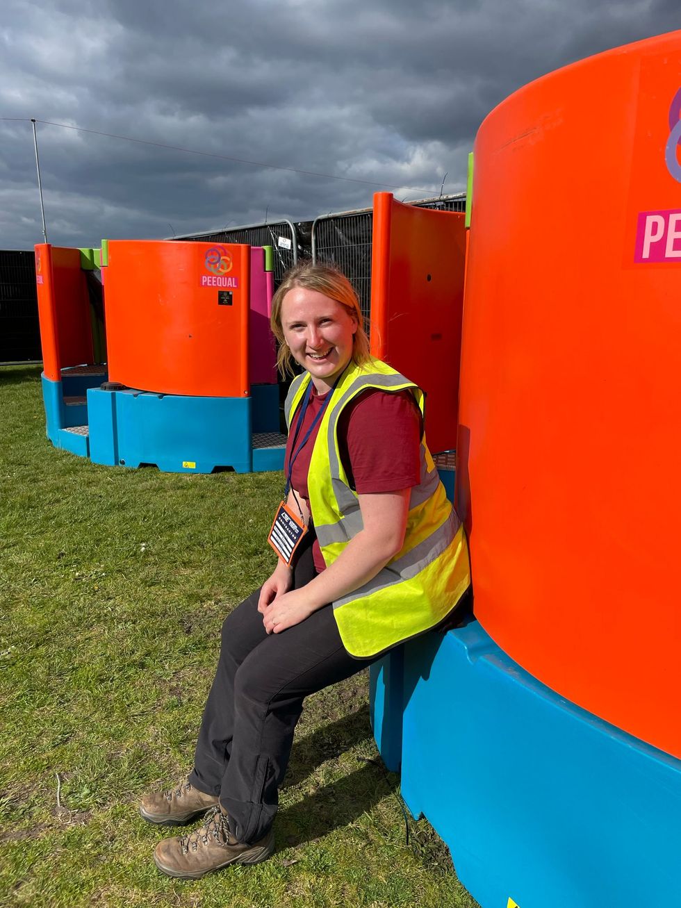PEEQUAL co-founder Amber Probyn with some of her toilets
