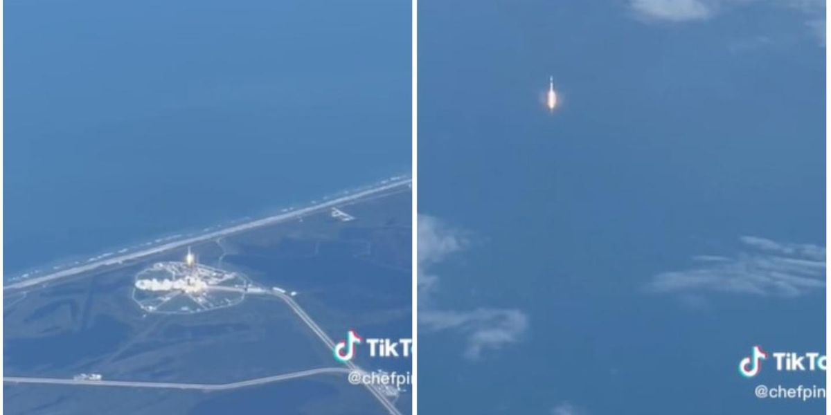 'Phenomenal' footage of SpaceX launch captured by passing plane | indy100