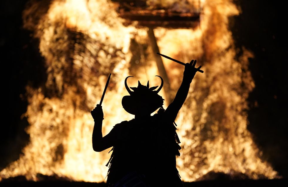 In Pictures: Crowds gather to celebrate Beltain with burning of 40ft wicker man