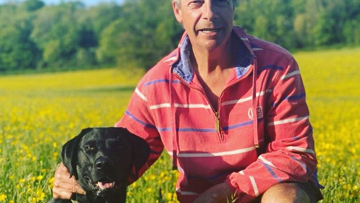 <p>People are saying Nigel Farage is ‘taking the knee’</p>