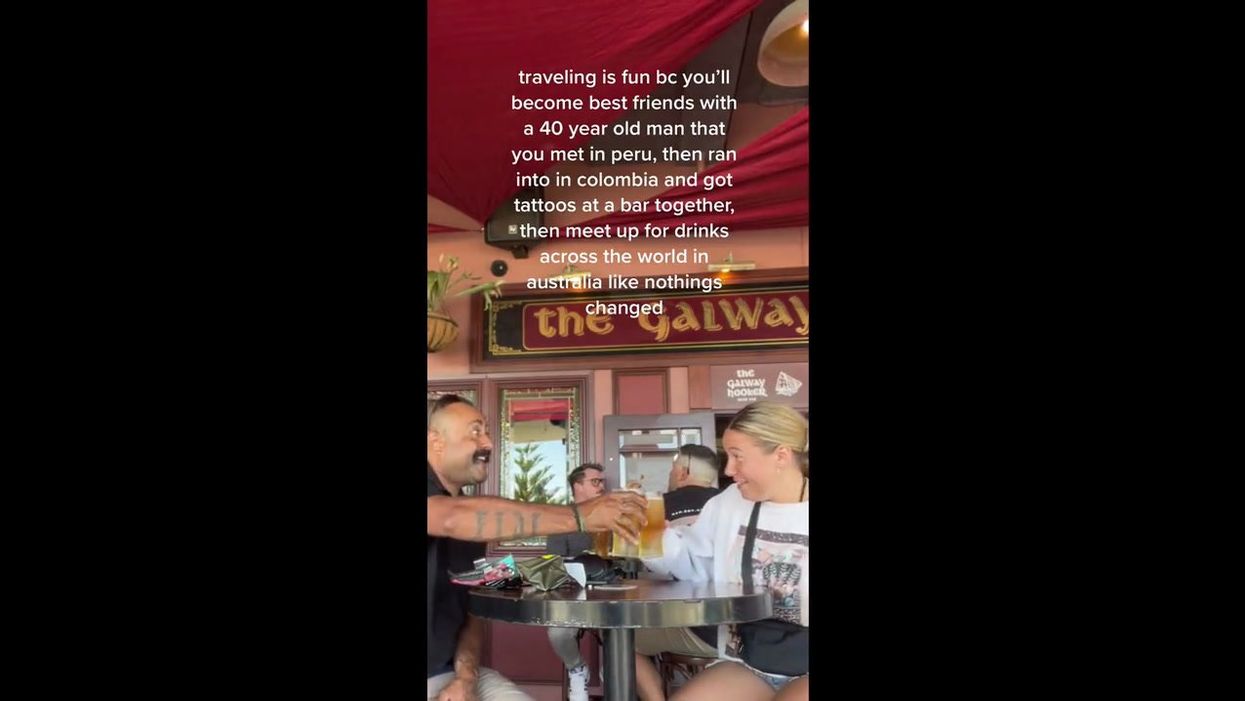 What is a pink, blue, purple, red, green and yellow person on TikTok?