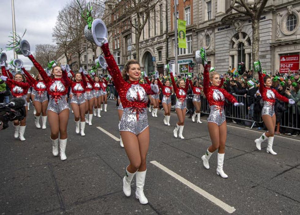 Performers take part in the St Patrick\u2019s Day Parade in Dublin