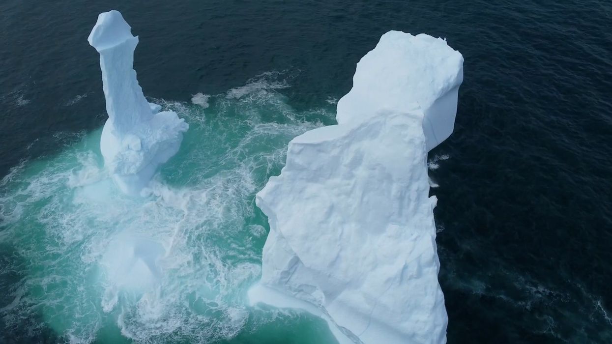 Phallic iceberg goes viral after floating past a town called 'dildo'