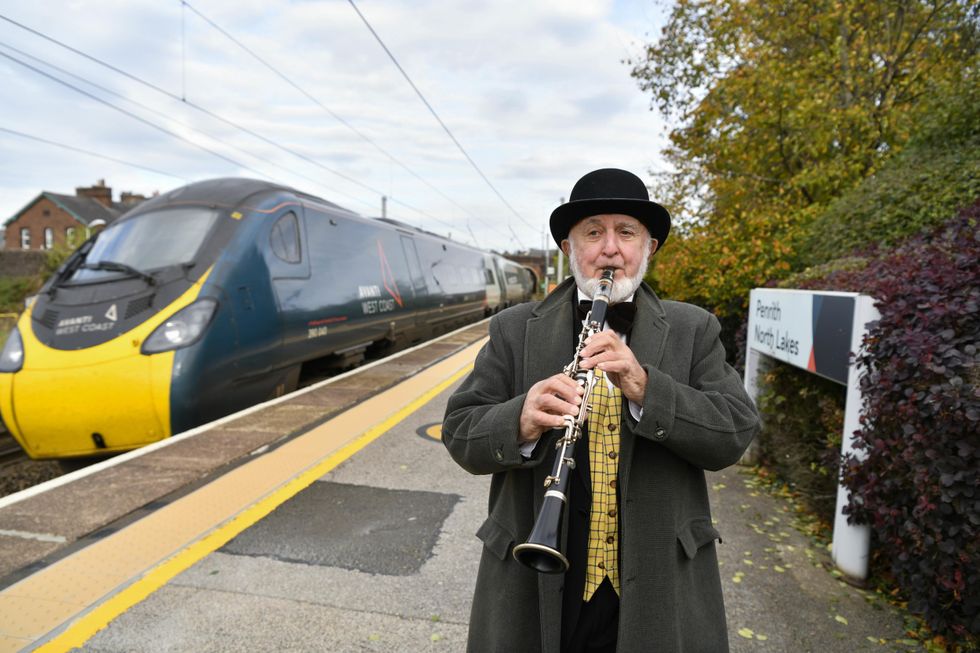 Clarinet player performs at local railway station to curb his loneliness