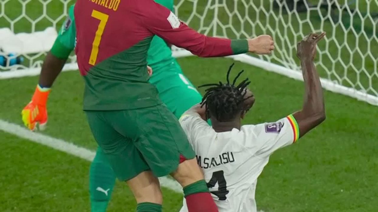 Cristiano Ronaldo fumes as Siu celebration is stolen during World Cup clash  with Ghana