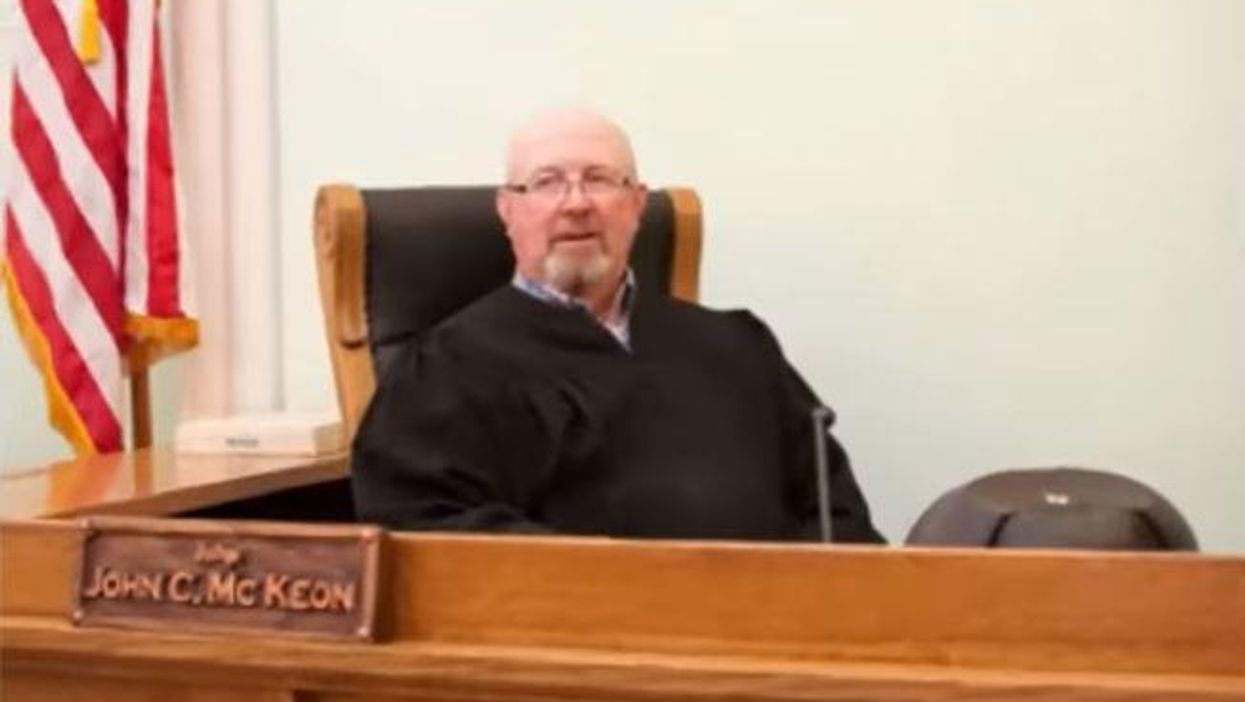 Pictued is Judge John Mckeon who sentenced the rapist to 60 days