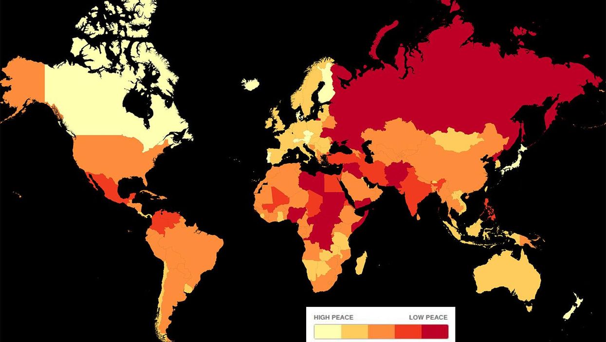 Picture: CartoDB/Louis Doré/Global Peace Index