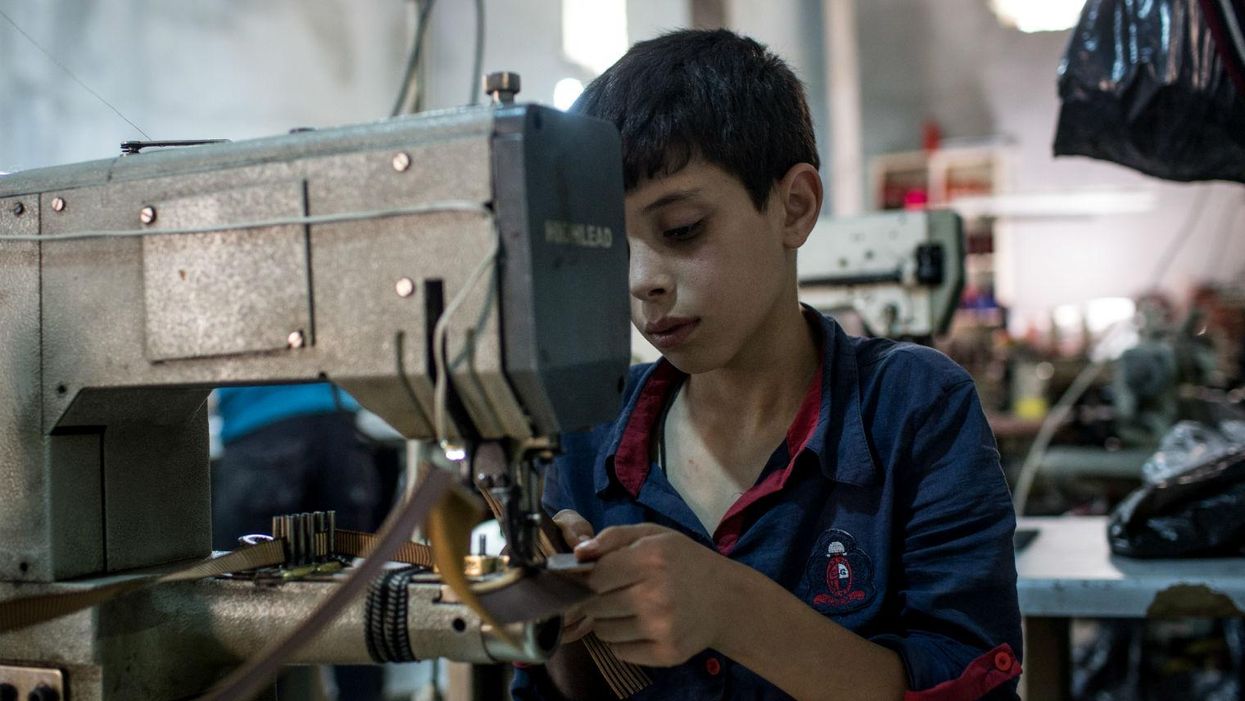 Picture: Chris McGrath/Getty, Syrian refugees working in Turkey