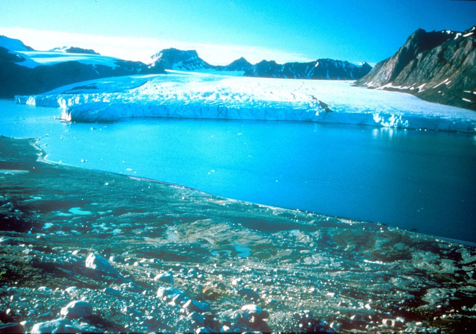 Picture: Due to global warming, the ice caps in Greenland in the past five years have shrunk