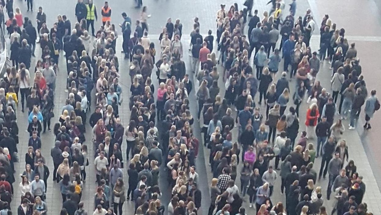 Picture: People queuing for Ed Sheeran's concert at the O2/
