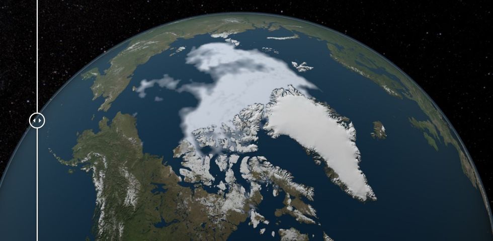 Picture: the arctic ocean's minimum coverage for 2012
