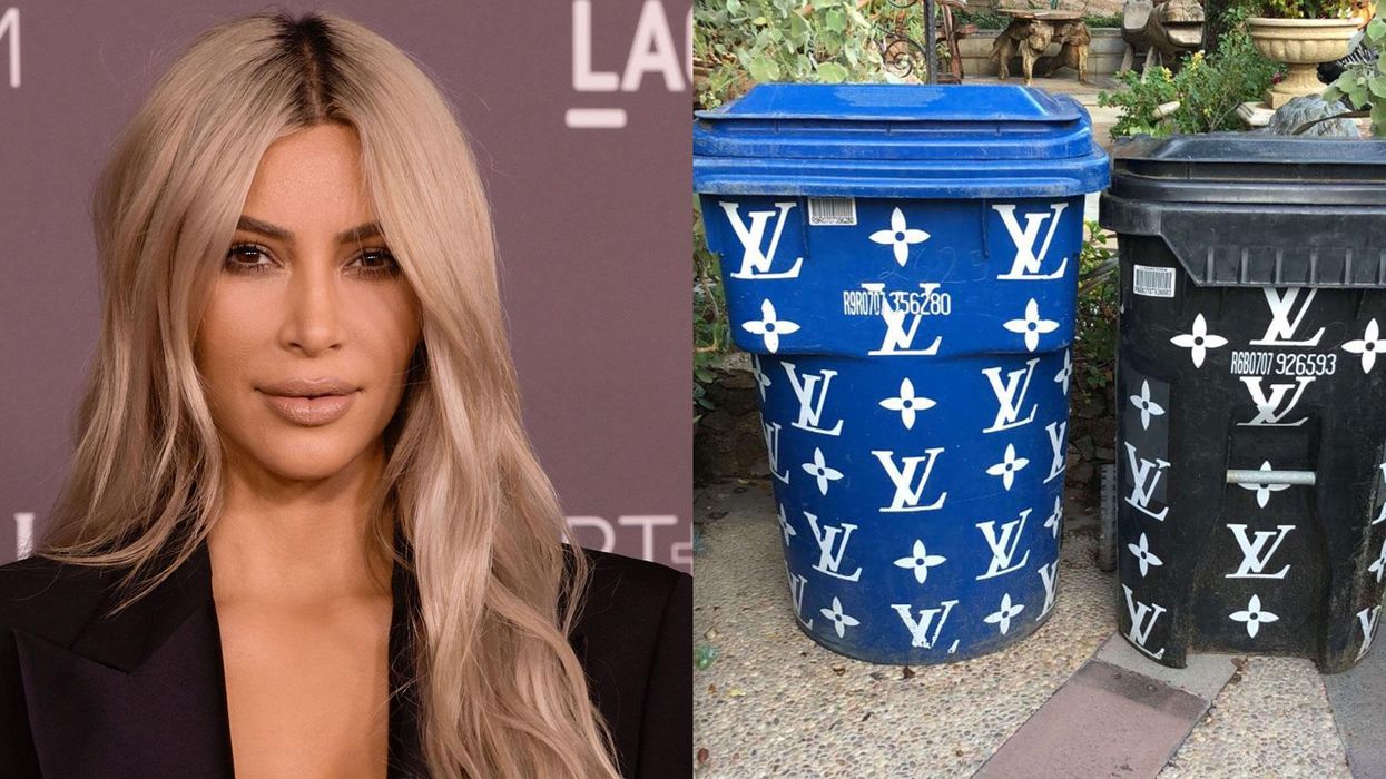 Kim Kardashian Posted A Picture Of Her Fancy Garbage Cans And