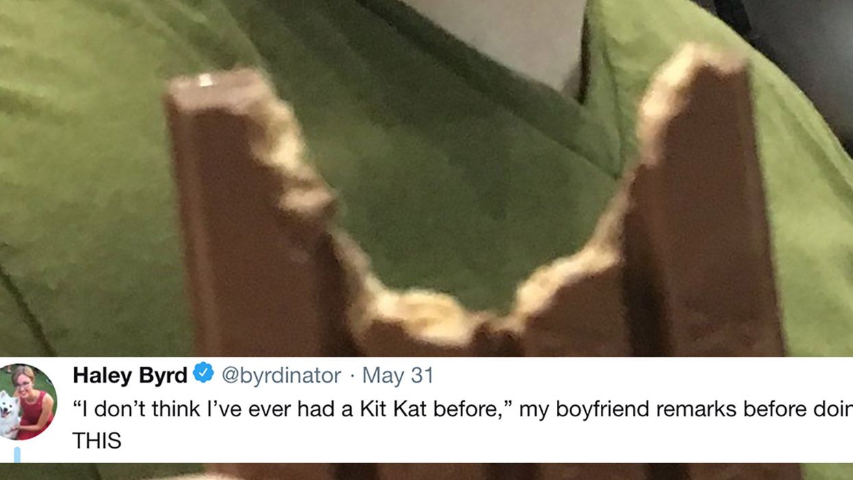 Forræderi Governable Paine Gillic This woman's boyfriend ate a KitKat the wrong way. Now people are telling  her to dump him | indy100 | indy100