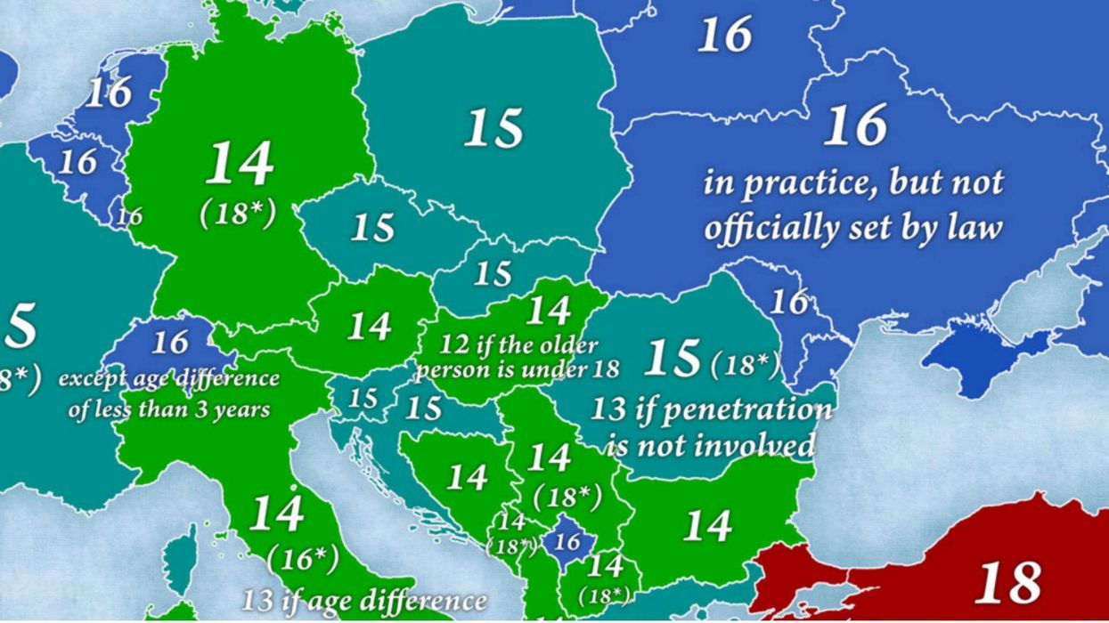 An Eye Opening Look At Sexual Consent Ages Around Europe Mapped Indy100 Indy100
