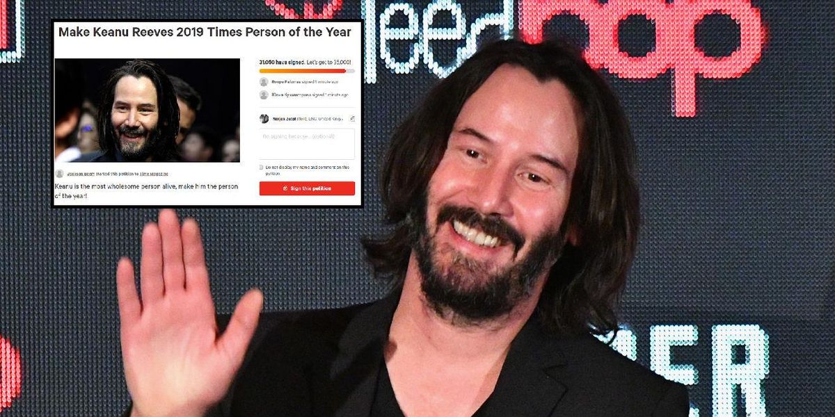 Keanu Reeves Time Keanu Reeves campaign to name actor Time Person of the Year has gone ...