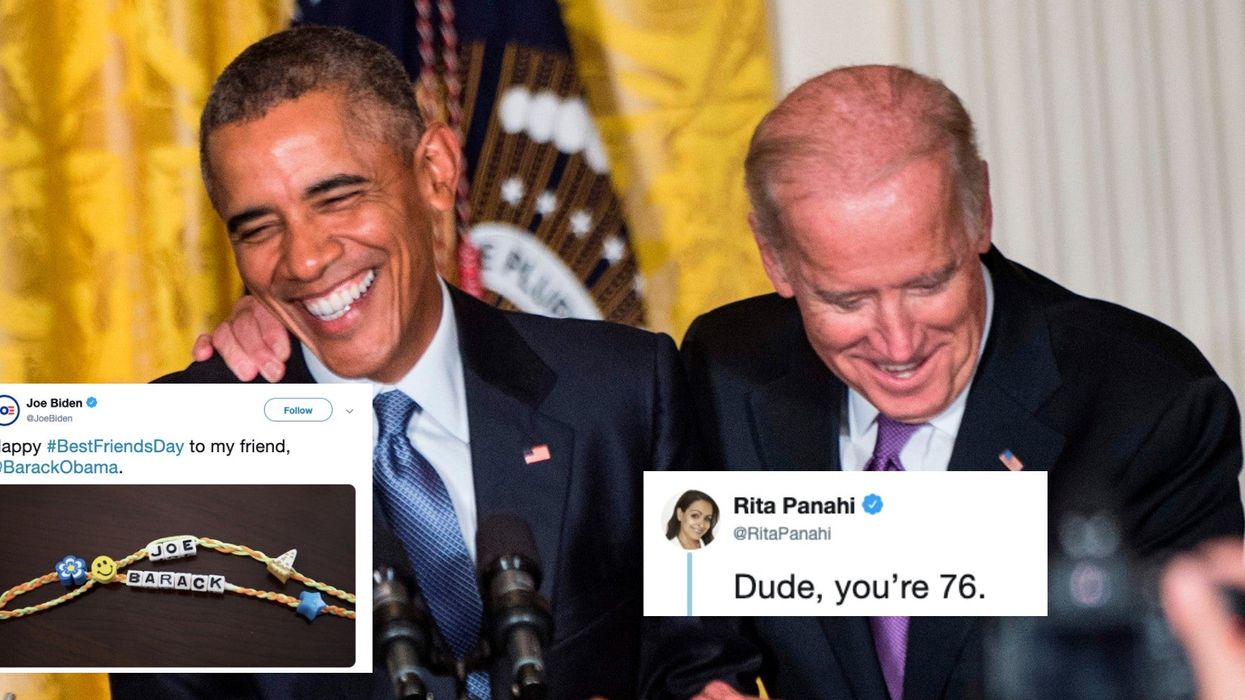 sustracción pesadilla favorito 2020 US election: Joe Biden shares picture of an 'Obama friendship bracelet'  | indy100 | indy100