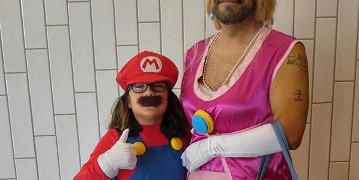 dad dressed as princess These dudes dressed up in costume to take little ones to Cinderella