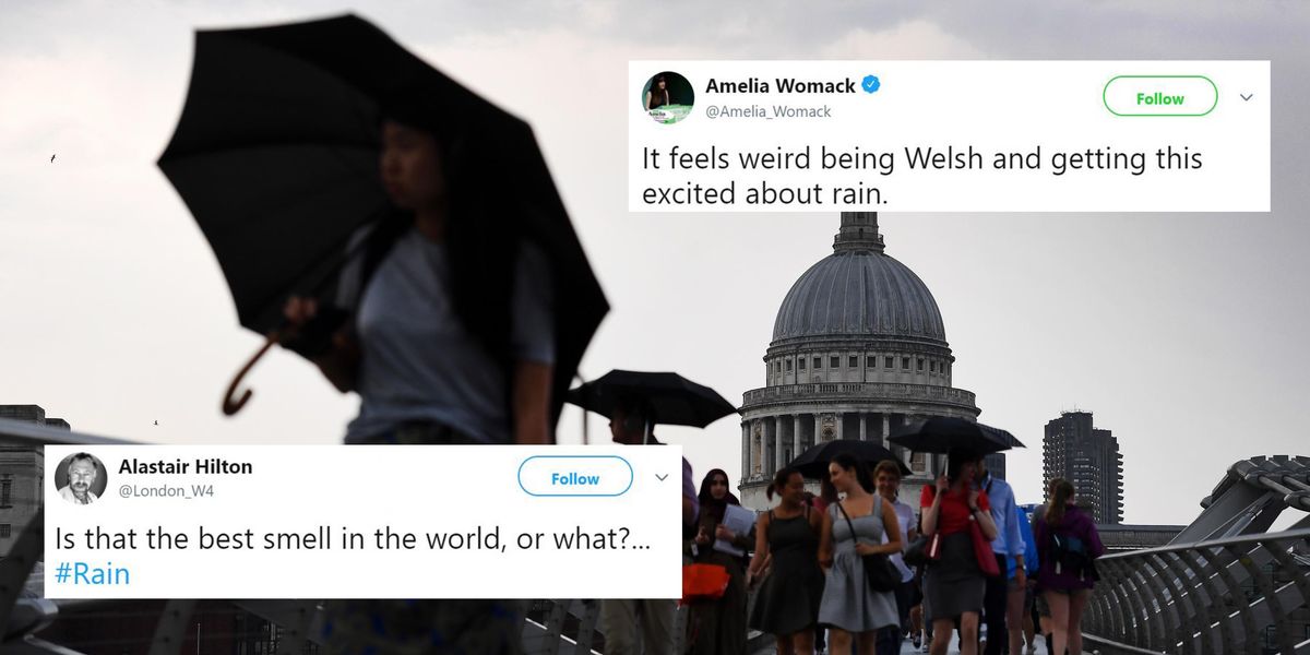 Twitter Raining UK weather: It has started to rain again and everyone is very happy ...