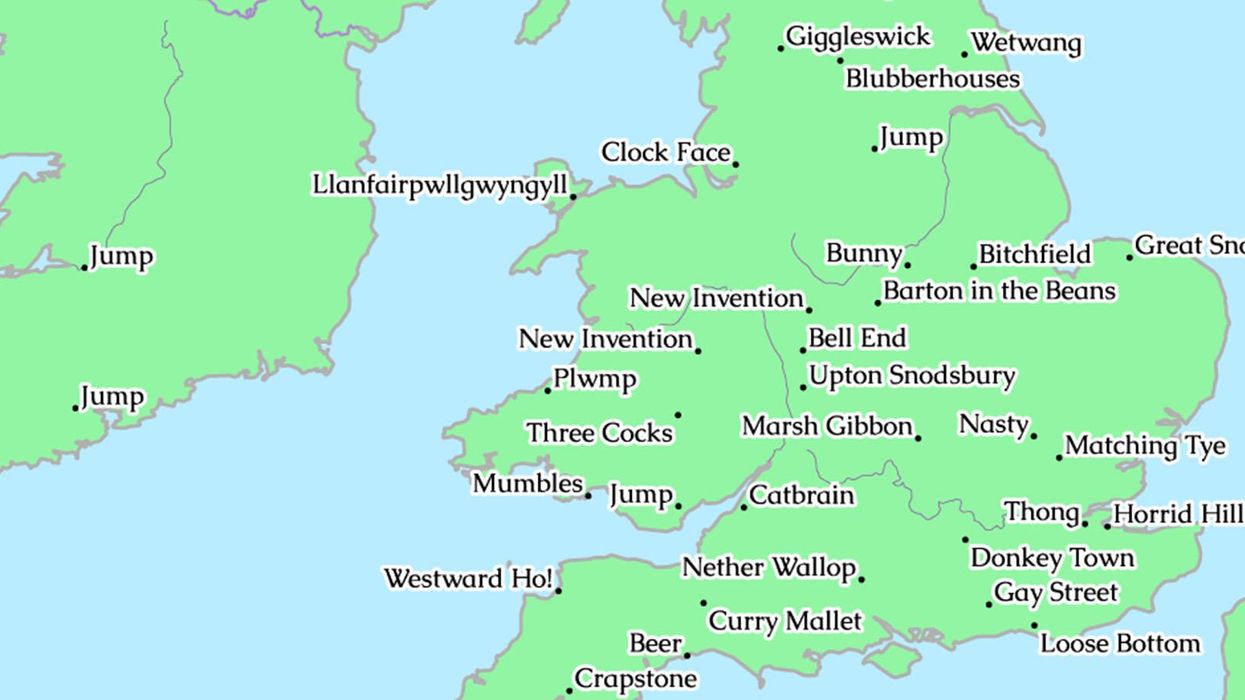 This Map Shows The Weirdest Place Names In The UK And Ireland Indy100 This Map Shows The Weirdest Place Names In The UK And Ireland Indy100