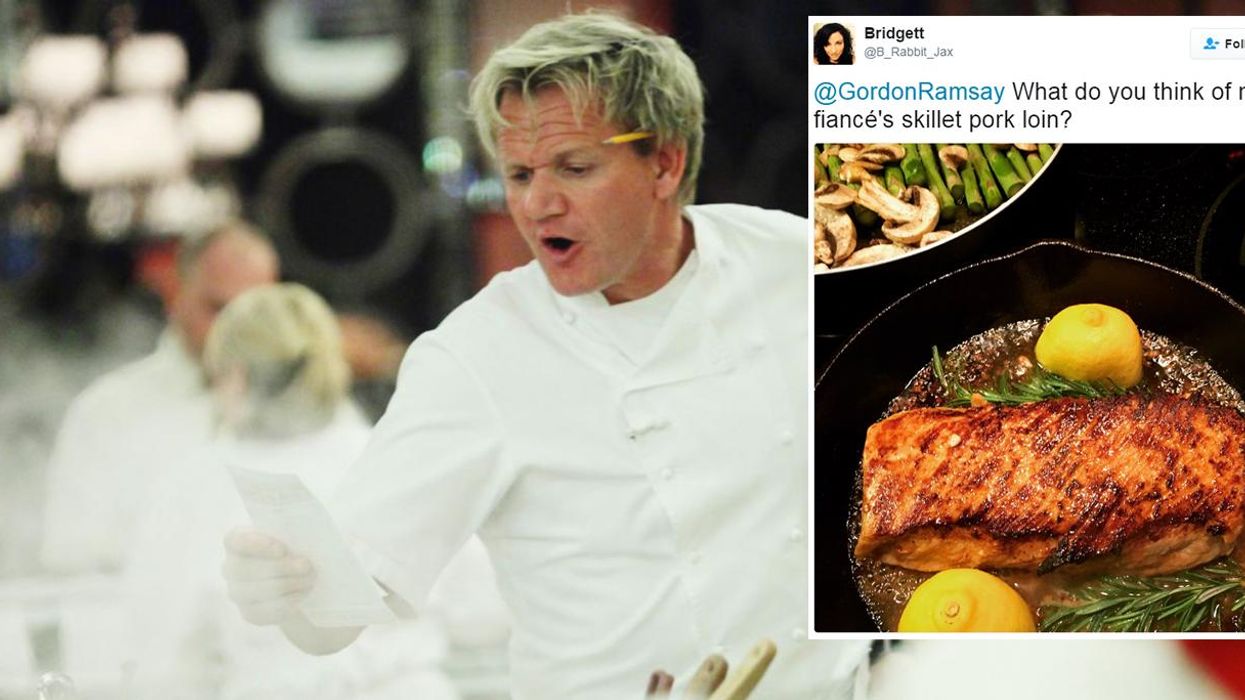 Someone sent Gordon Ramsay a picture of their meal, and he didn't ...