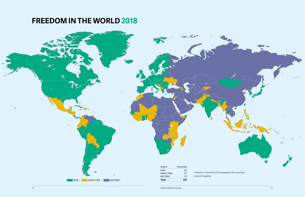 The most oppressed countries in the world, mapped indy100 indy100