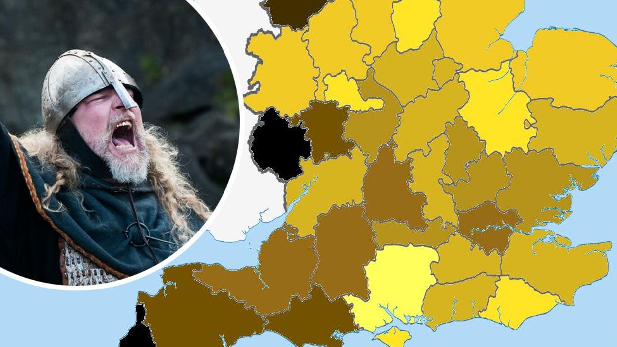 The map of England that 'proves' blonde haired people are Vikings | indy100  | indy100
