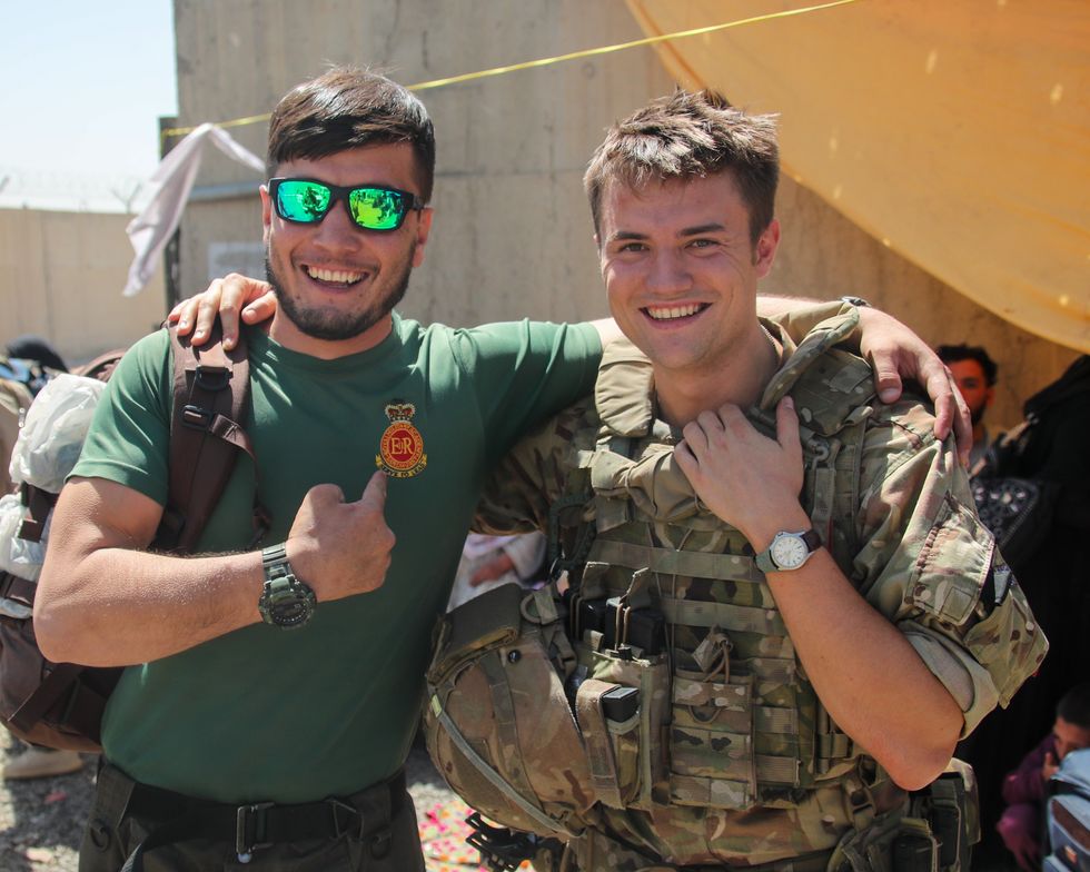 Pictured here Mohammed Jawad Akbari with Capt David Kellett reunited in Kabul after Mohammed fled the Taliban.David and Mo served together Sandhurst Army Officer training (Ministry of Defence)