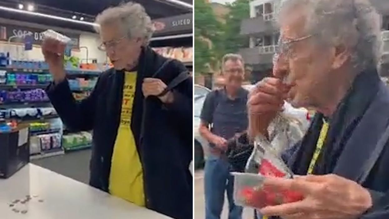 Piers Corbyn gets in bizarre cashless Aldi altercation - because they don't take cash