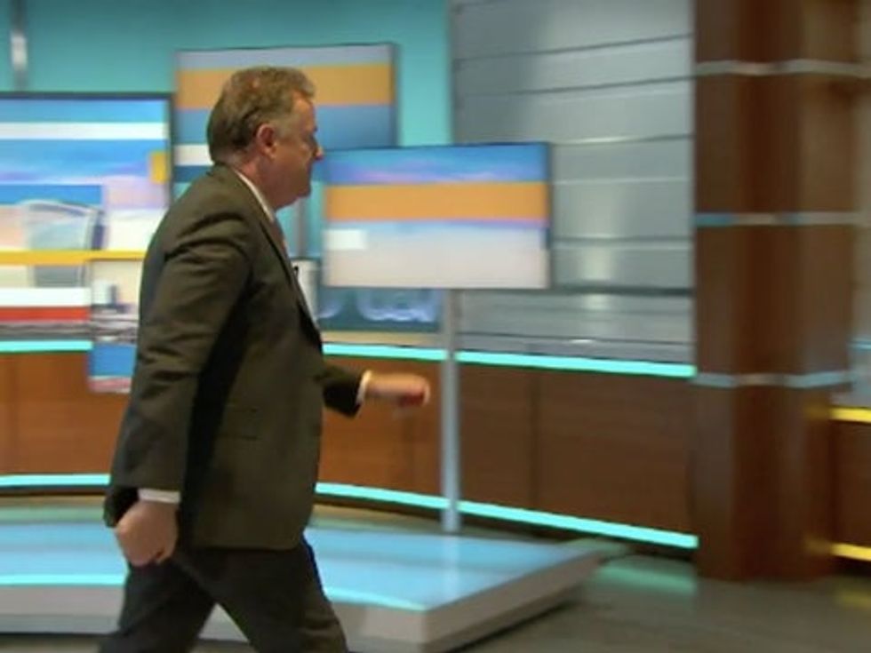 Piers Morgan stormed off set and never returned to Good Morning Britain after he was questioned about criticisms on Meghan Markle