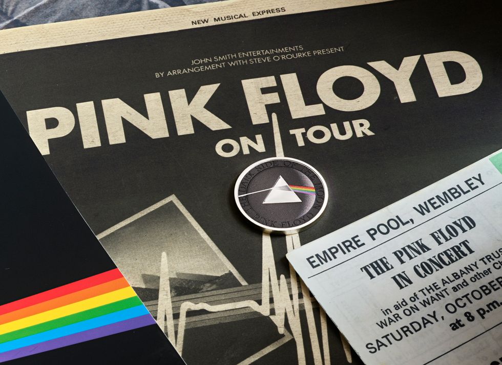 Pink Floyd coin on memorabilia