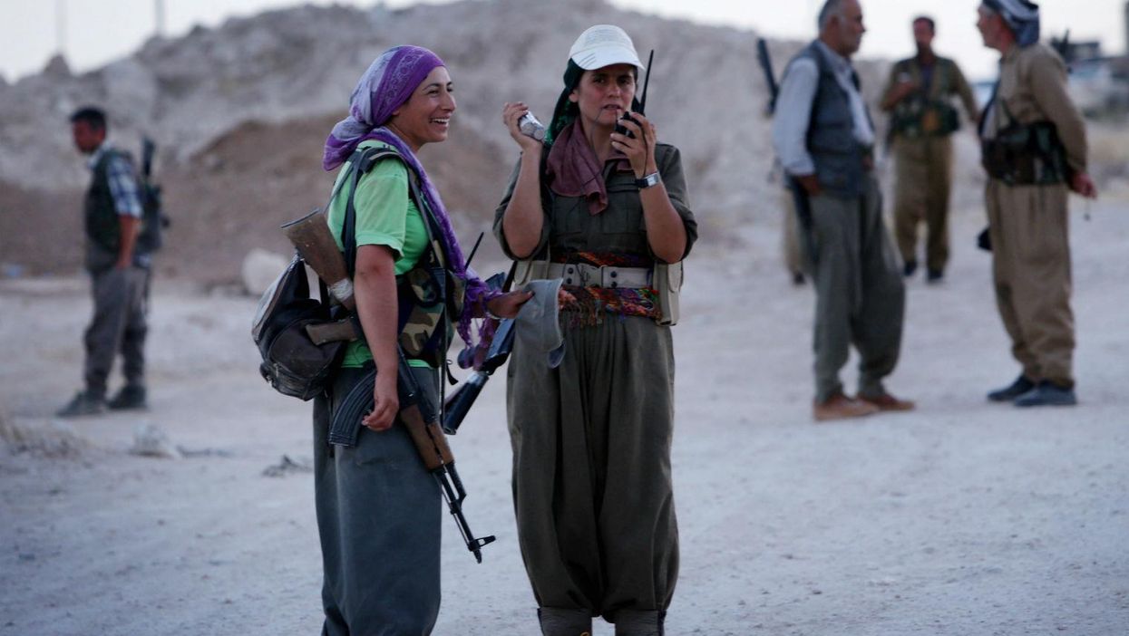 PKK fighters on the frontline near Irbil