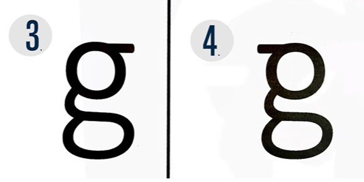 “G” harfinin doğru yazılmasını bulabilir misiniz?  Çoğu insan yapamaz