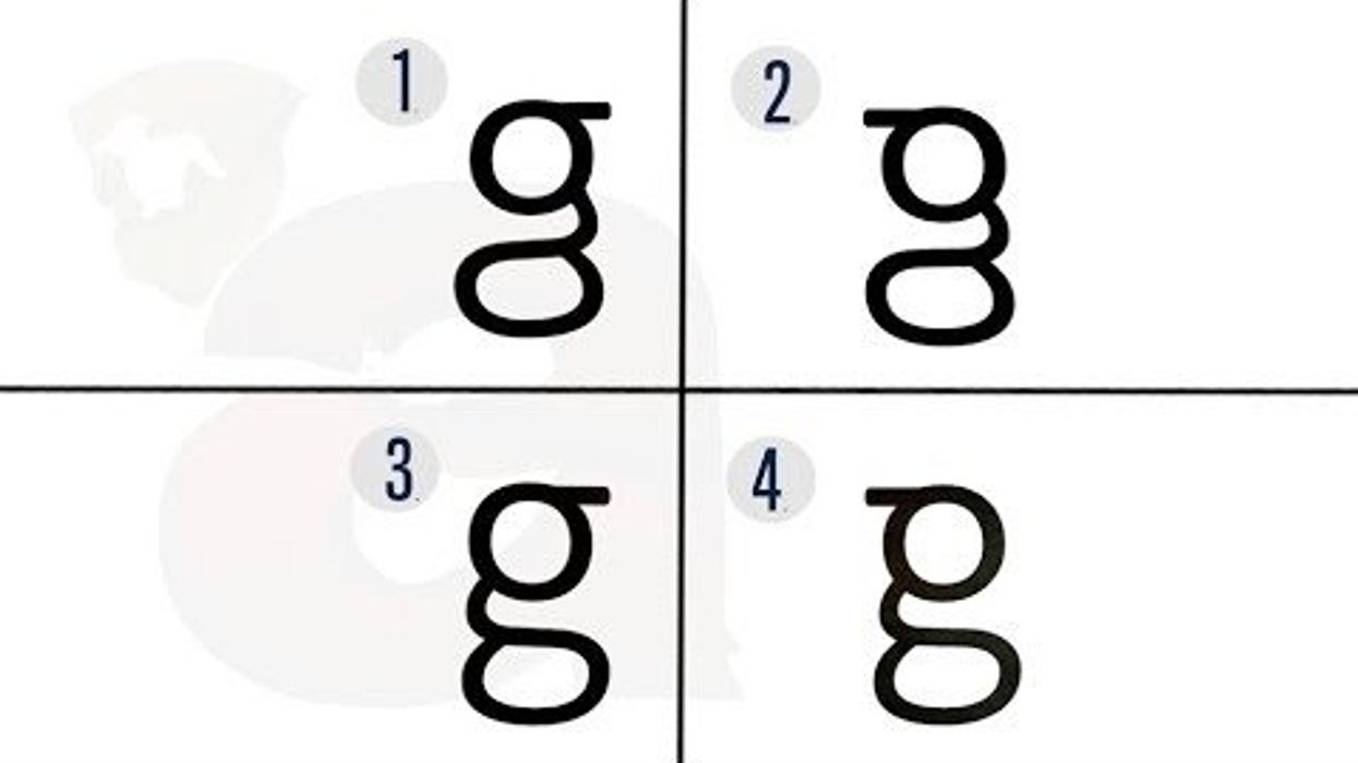 Can you find which letter 'G' is written correctly? Most people can't