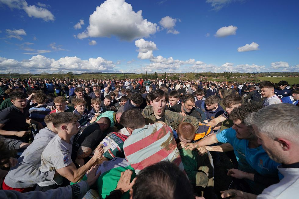 Leicestershire villages compete in annual Easter Monday ‘bottle kicking’ contest