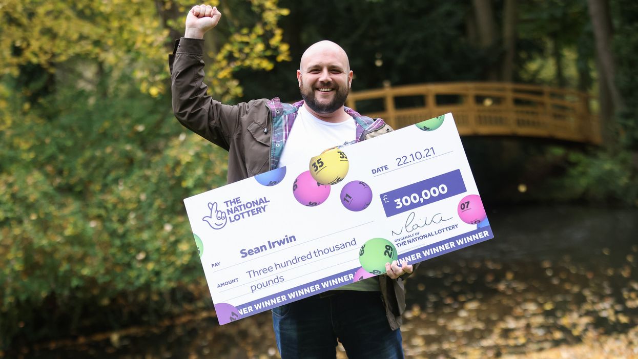 Plumber Sean Irwin, 36, has won £300,000 on a Lottery scratchcard (National Lottery/PA)
