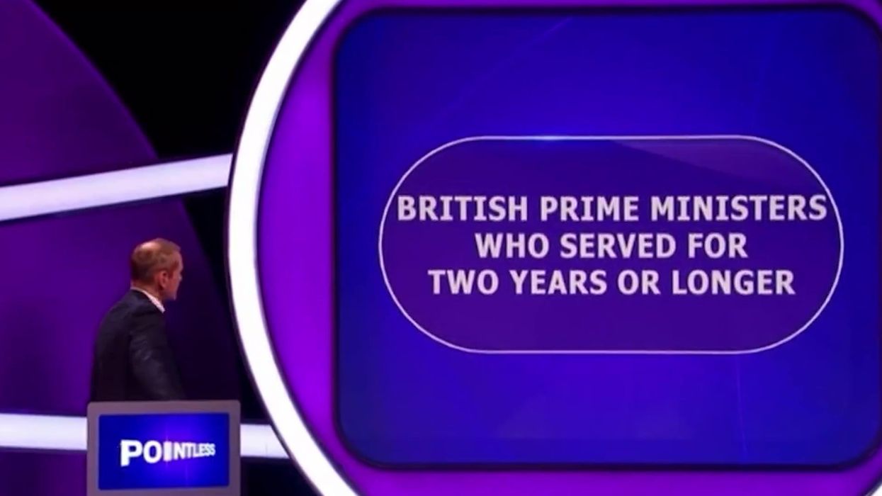 A politics question on today's episode of 'Pointless' was perfectly timed