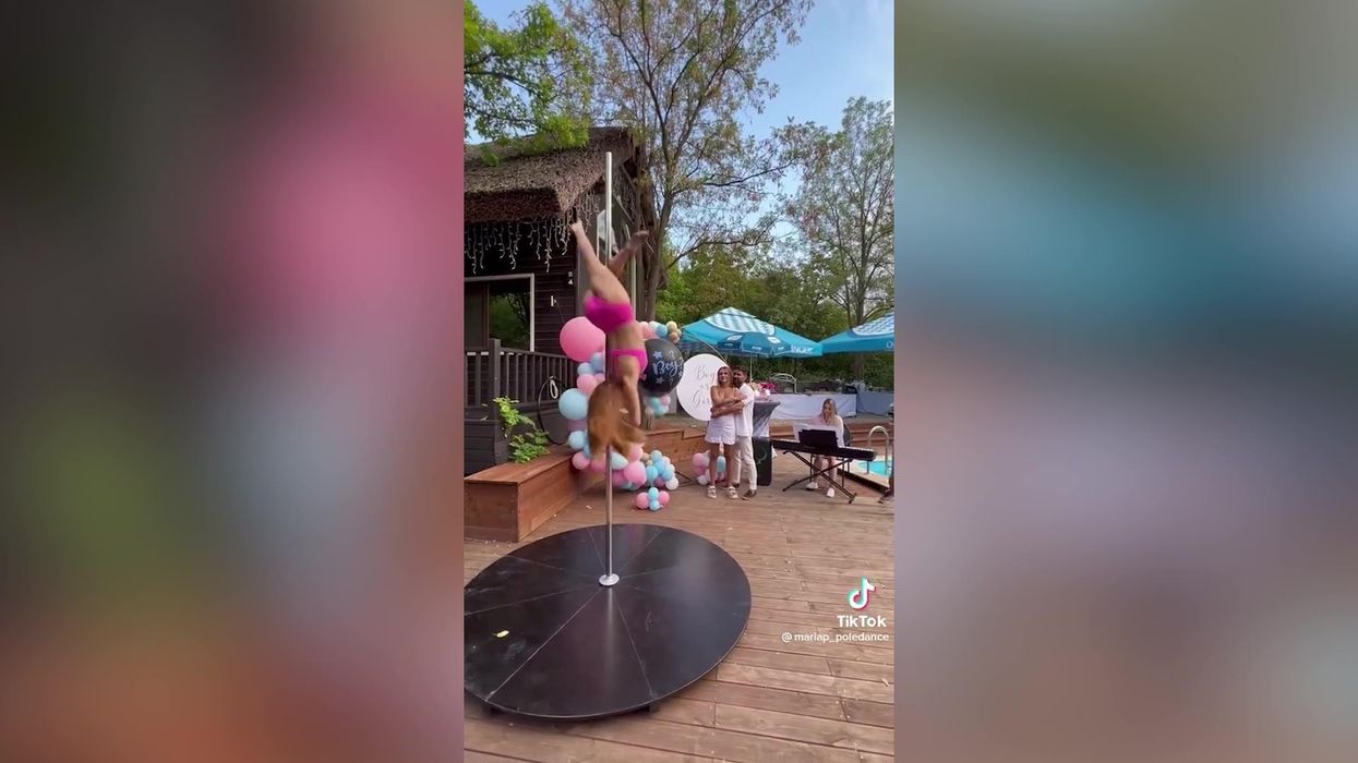 Couple divide opinion for using pole dancers at their gender reveal party