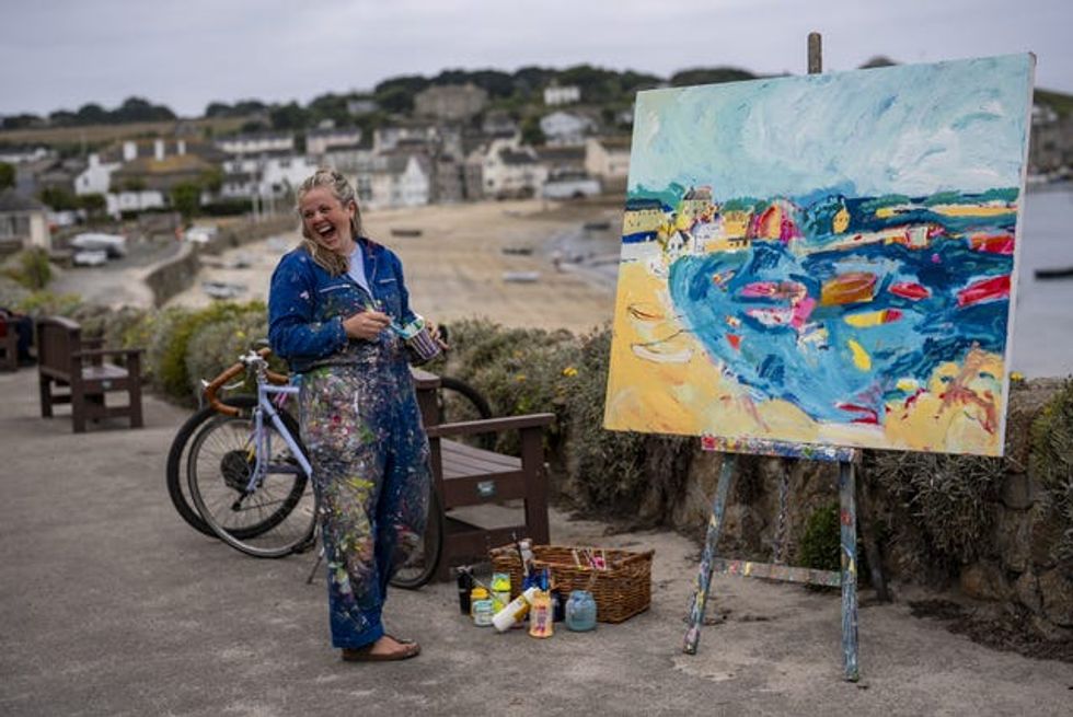 Powell has painted on the five inhabited islands of Scilly (Ben Birchall/PA)