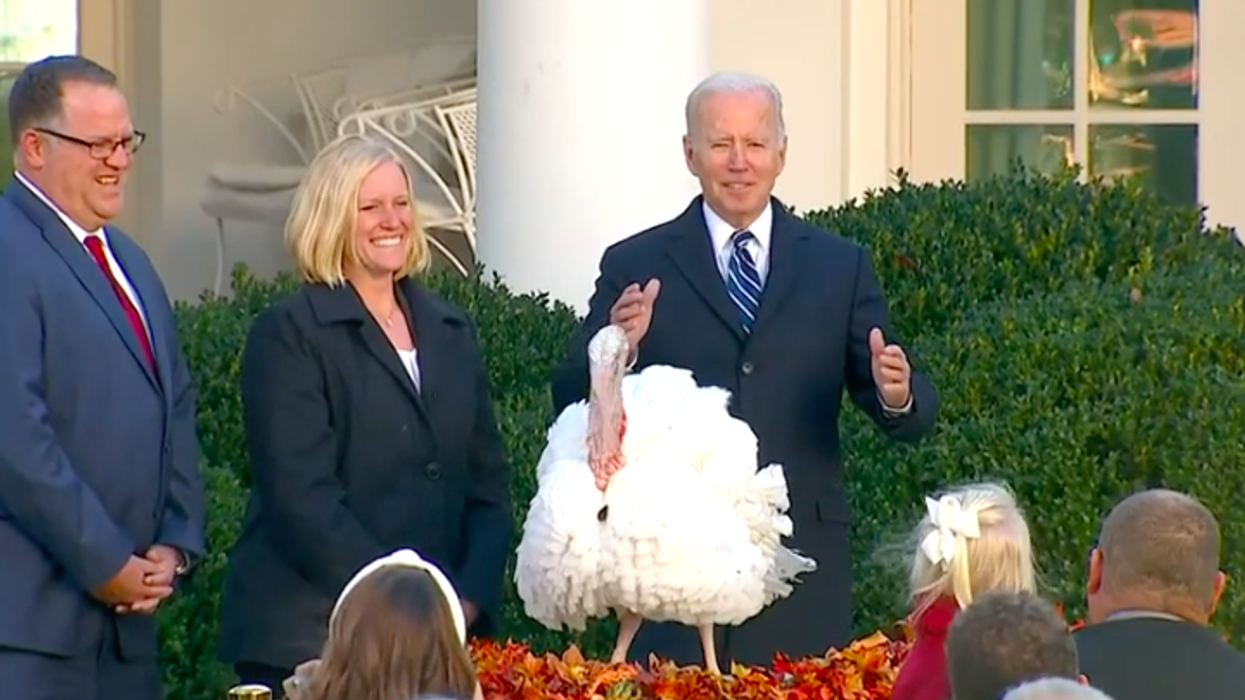 <p>President Biden pardons turkeys. </p>