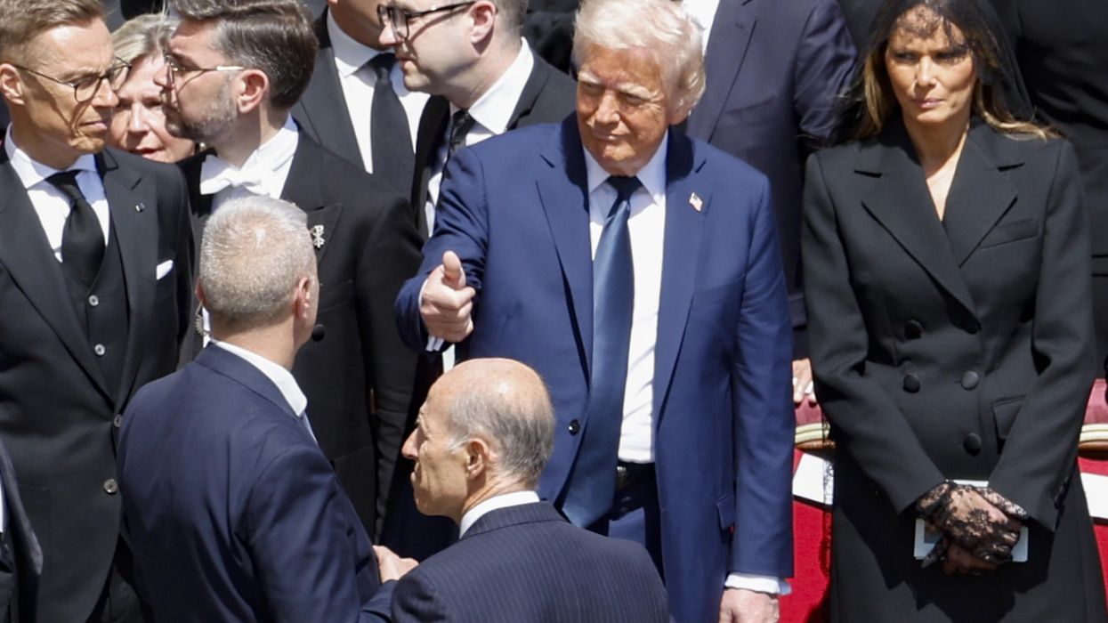 'Such an embarrassment': Donald Trump roasted for wearing blue suit to Pope Francis' funeral