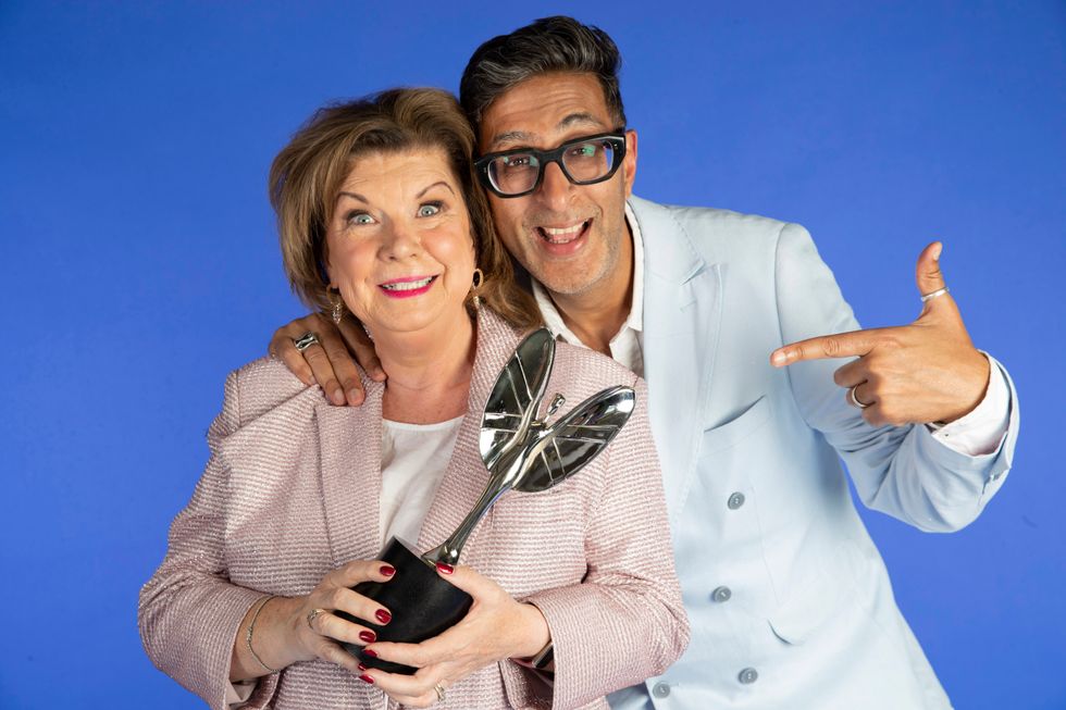 Pride of Scotland Awards presenters Sanjeev Singh Kohli and Elaine C Smith