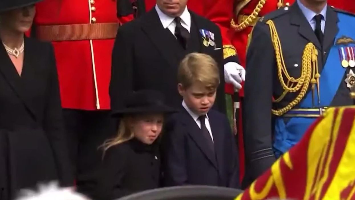 Sweet moment Princess Charlotte tells Prince George ‘you need to bow’ at Queen's coffin