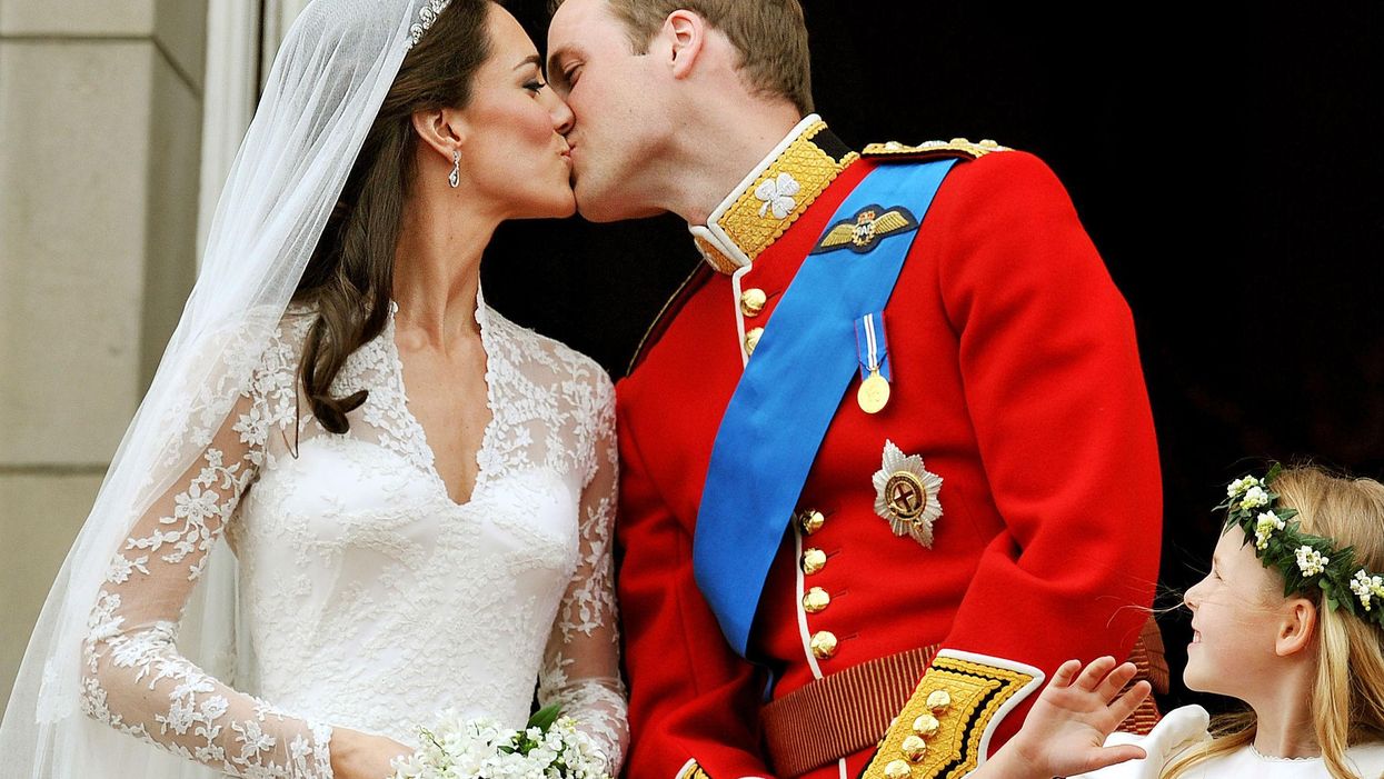 Prince William and the Duchess of Cambridge during their wedding celebrations