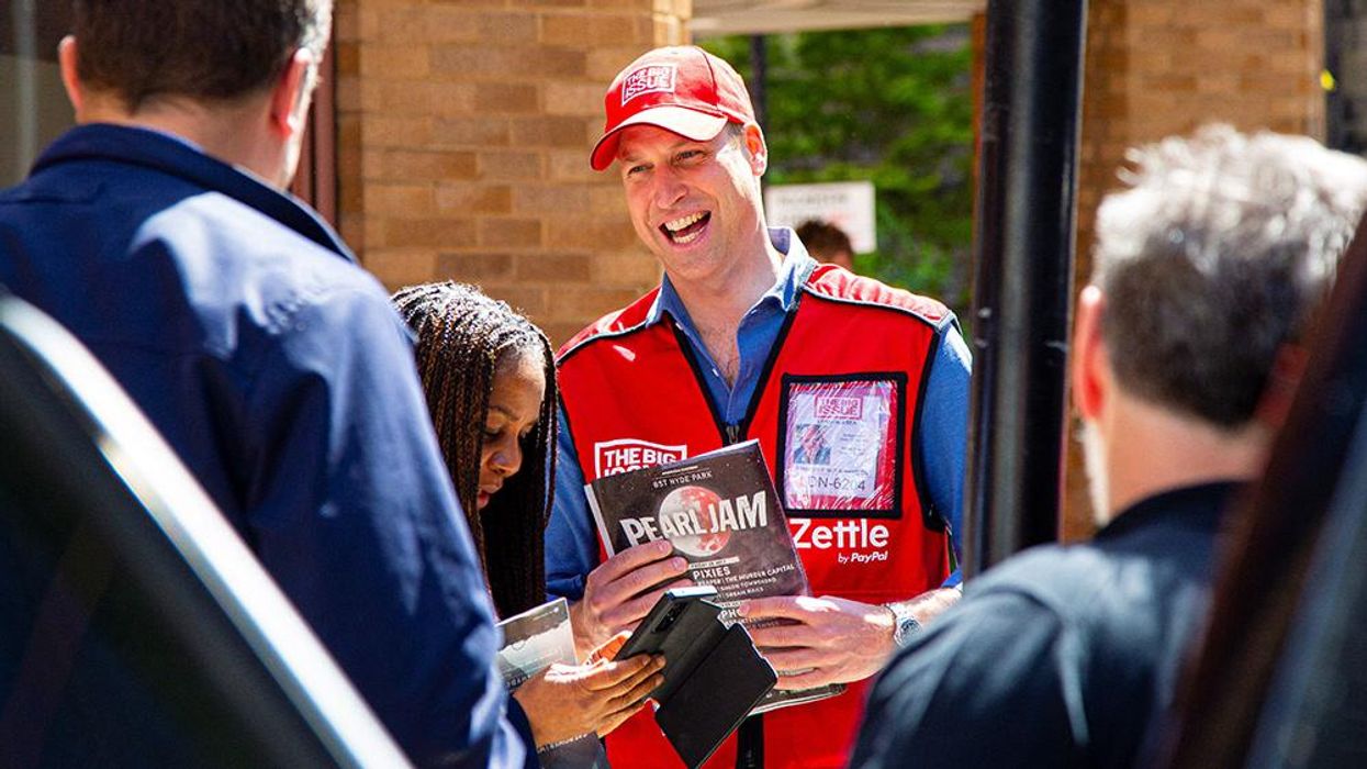 Here’s why Prince William joined magazine sellers on London streets