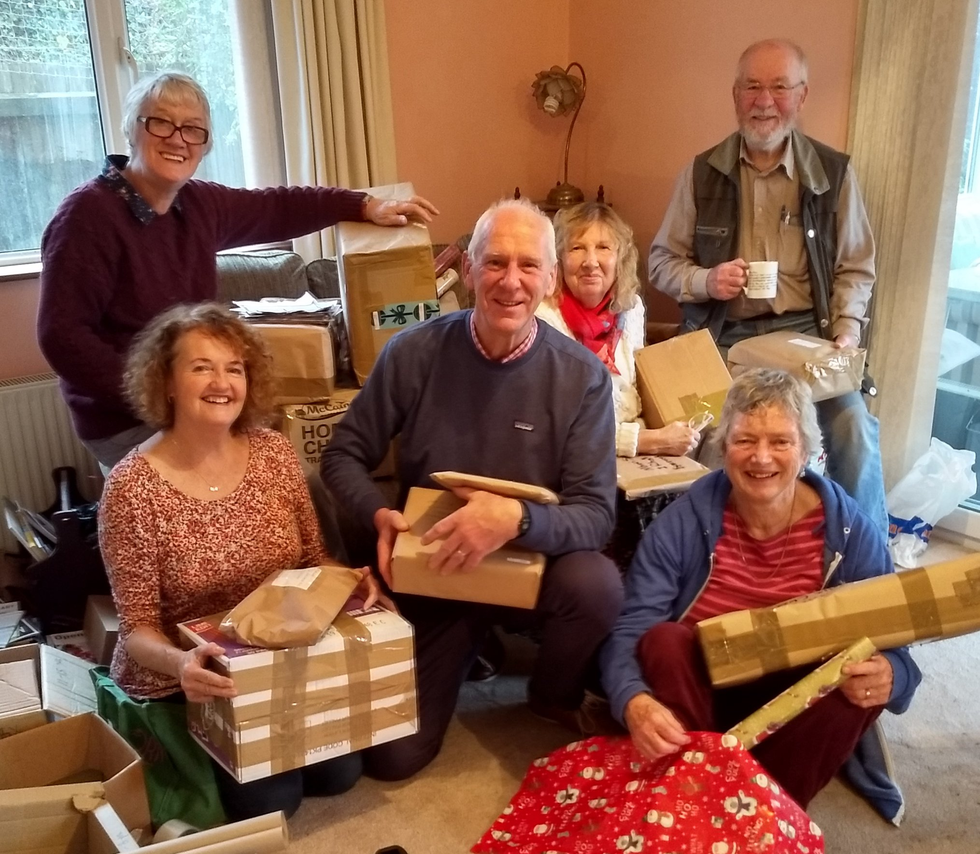 Prison Fellowship\u2019s Angel Tree hosts \u2018wrapping parties\u2019 where presents are boxed up and sent (Prison Fellowship England and Wales/PA)